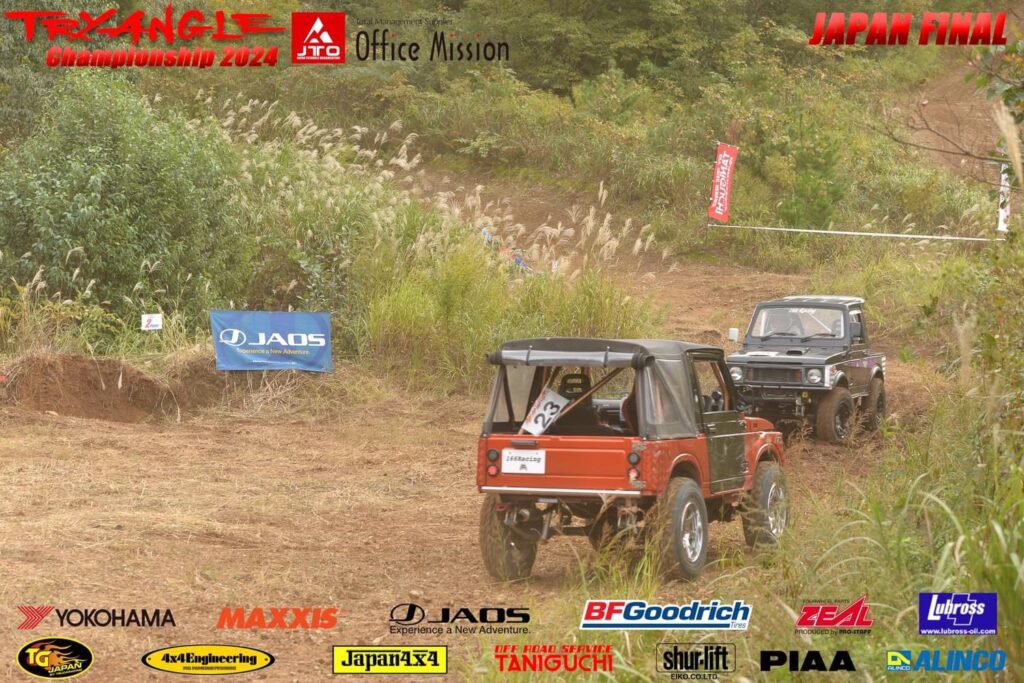 TRYANGLE Championship 2024 JAPAN FINAL のコースを走る166Racingのジムニー